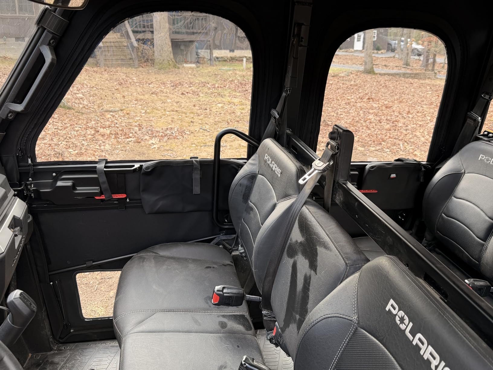 KEMIMOTO UTV Full Door With Steel Frame Compatible with Polaris Ranger Crew | XP 1000 2019-2026, Cab Enclosure Water-Resistant, Tear-Resistant, Embossed PVC Oxford Fabric Frame Doors Kit 4-6 Seater customer photo 2