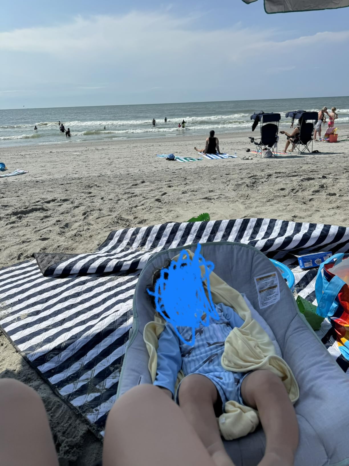 Genovega Waterproof Sandproof Beach Blanket Picnic Outdoor Mat Rug Extra Large Foldable Sand Free Big Giant XL Towel Car Essential Roadtrip Gadget Rv Accessories Gear Must Have Hiking Item Necessities customer photo 1