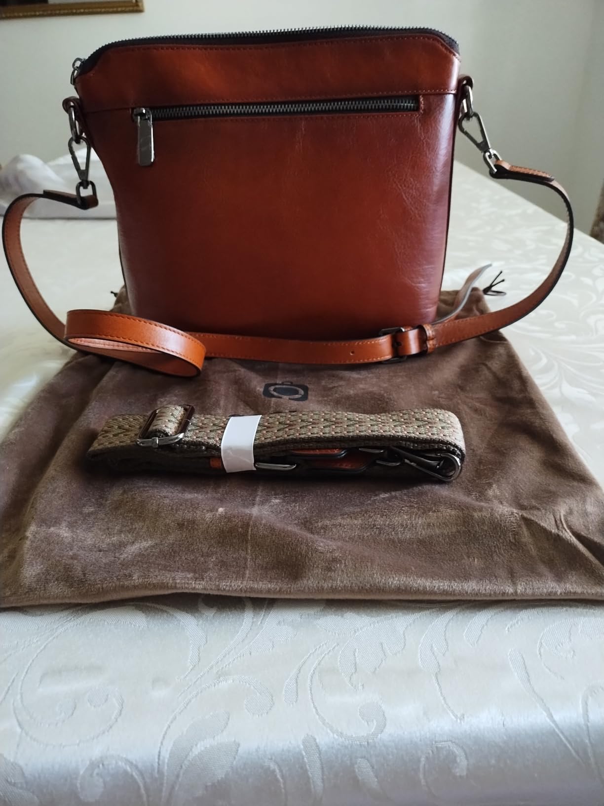 COOLCY Genuine Leather Crossbody Bags for Women Purses and Handbags for Ladies with Multiple Pockets Shoulder Satchel Bag customer photo 1
