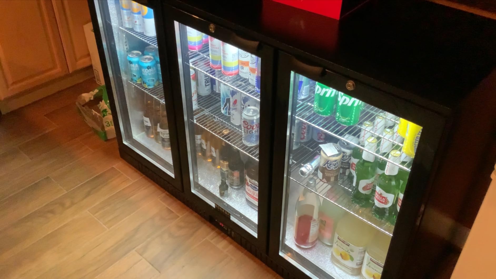 BODEGA BODEGACOOLER 12.5 Cu. Ft. Upright Commercial Beverage Refrigerator, Large Glass-Door Display Merchandiser, Energy-Star Rated Drink & Bar Cooler with Soft LED Lighting and Adjustable Shelves customer photo 1
