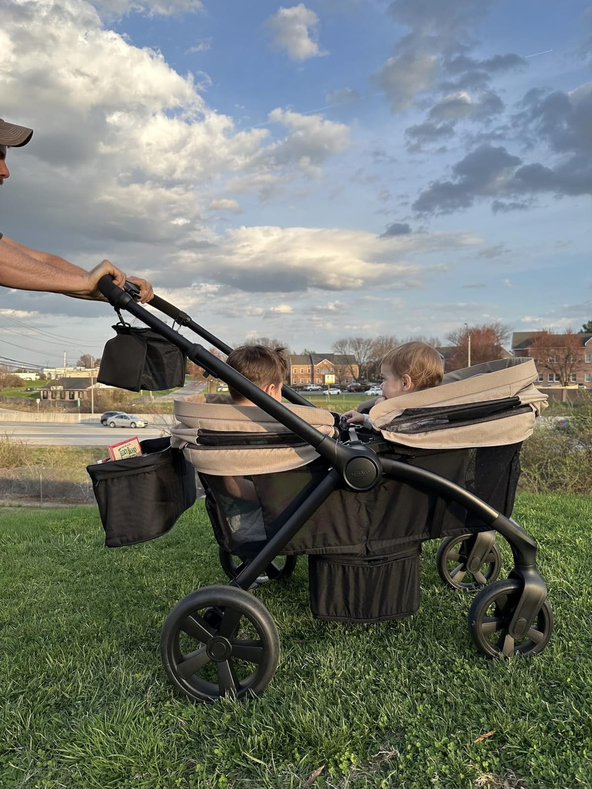 Graco Ready2Roll Stroller Wagon - All Terrain Baby Wagon Stroller for 2 Kids, Compact Foldable Wagon, Accepts Infant Car Seats customer photo 1