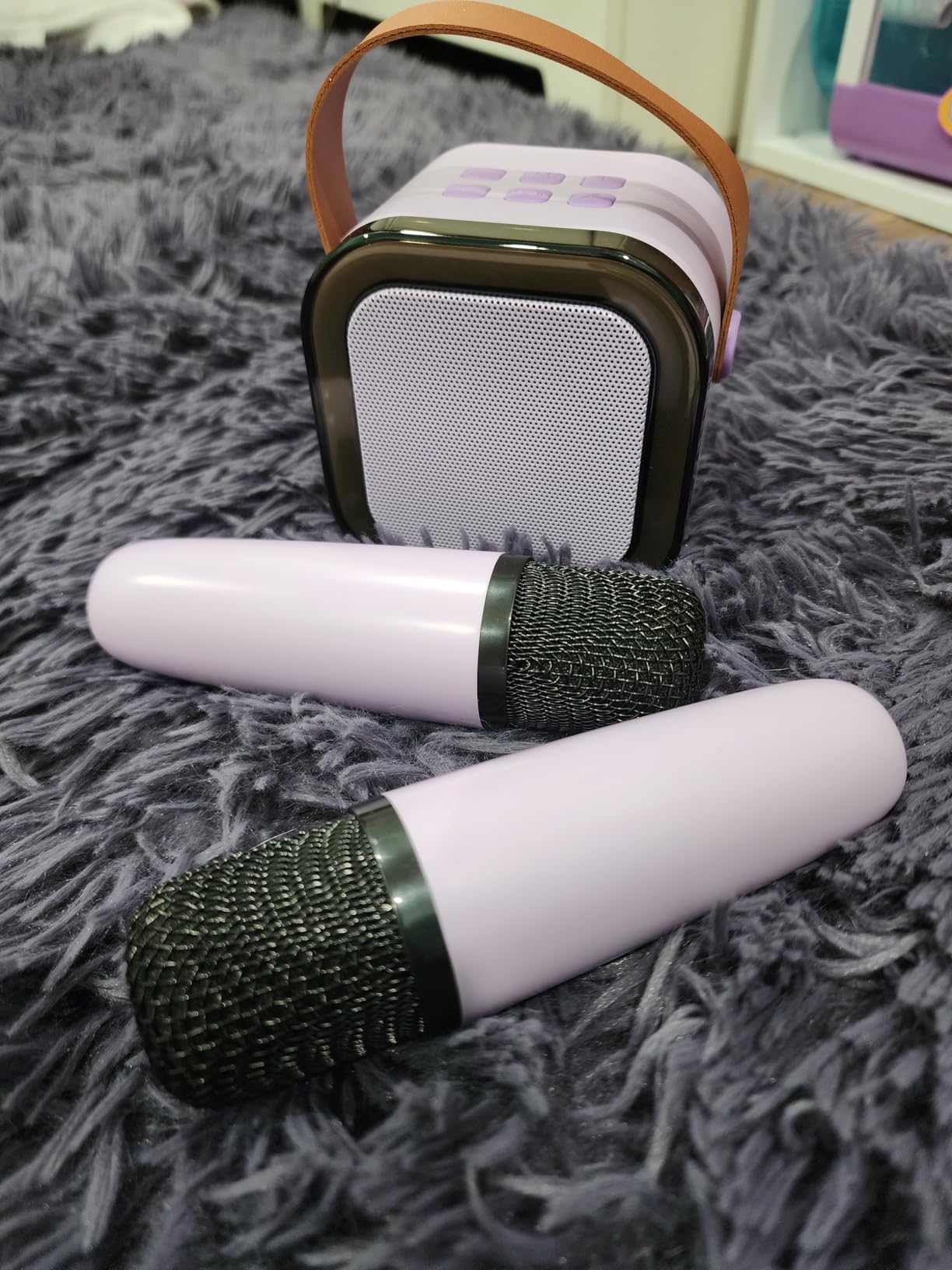 IROO Mini Karaoke Machine for Kids, Birthday Gifts Toys for Girls Ages 3-12 | 2 Wireless Mics, 5 Voice Effects & 1-Month KaraFun Premium Toys, Bluetooth Speaker, Portable MP3 Player For Family Home Party customer photo 2