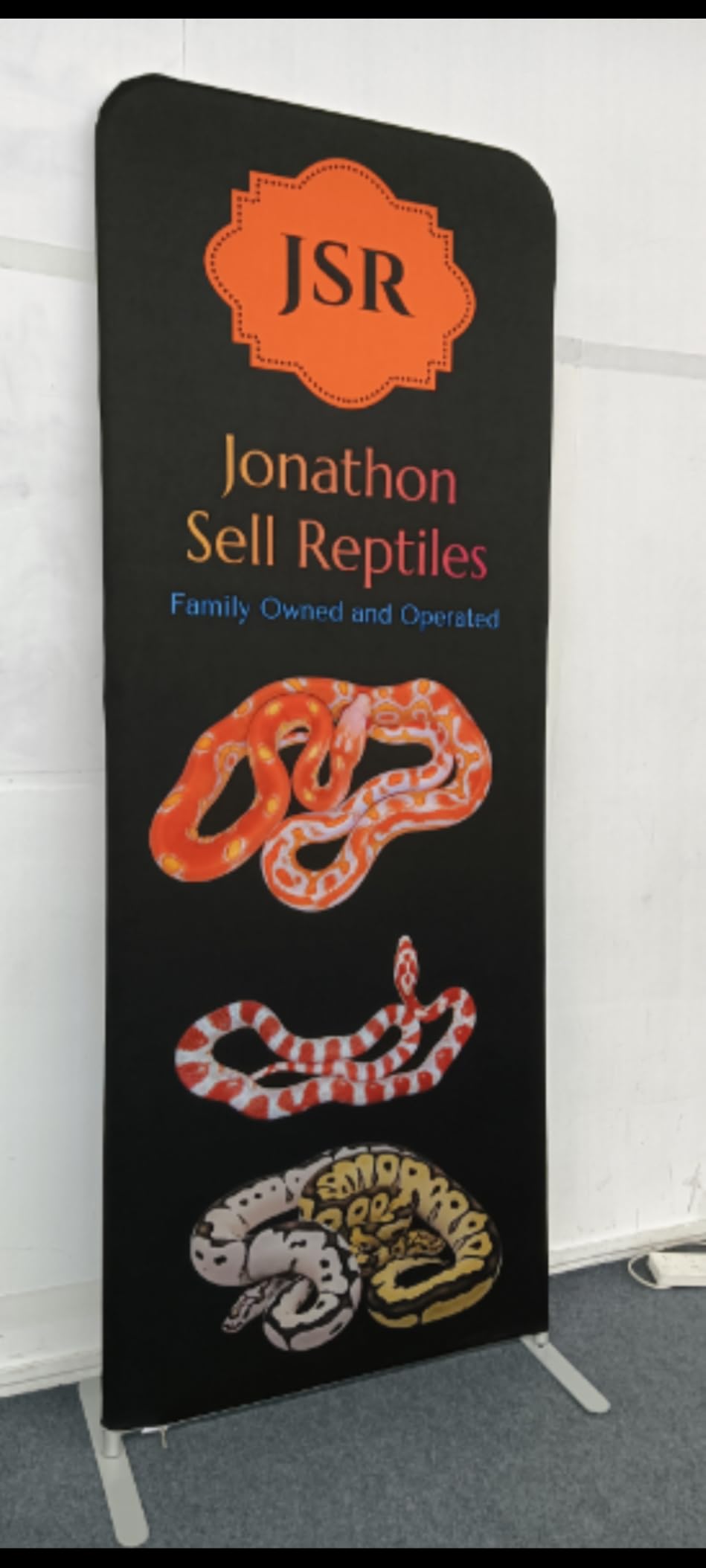 Custom Tension Fabric Banner with Stand Trade Show Backdrop Display | 7.5x7.5 FT HD Printing Customize Online, Large Portable Trade Show Booth Banner for Business Pop Up Display Aluminum Frame customer photo 2