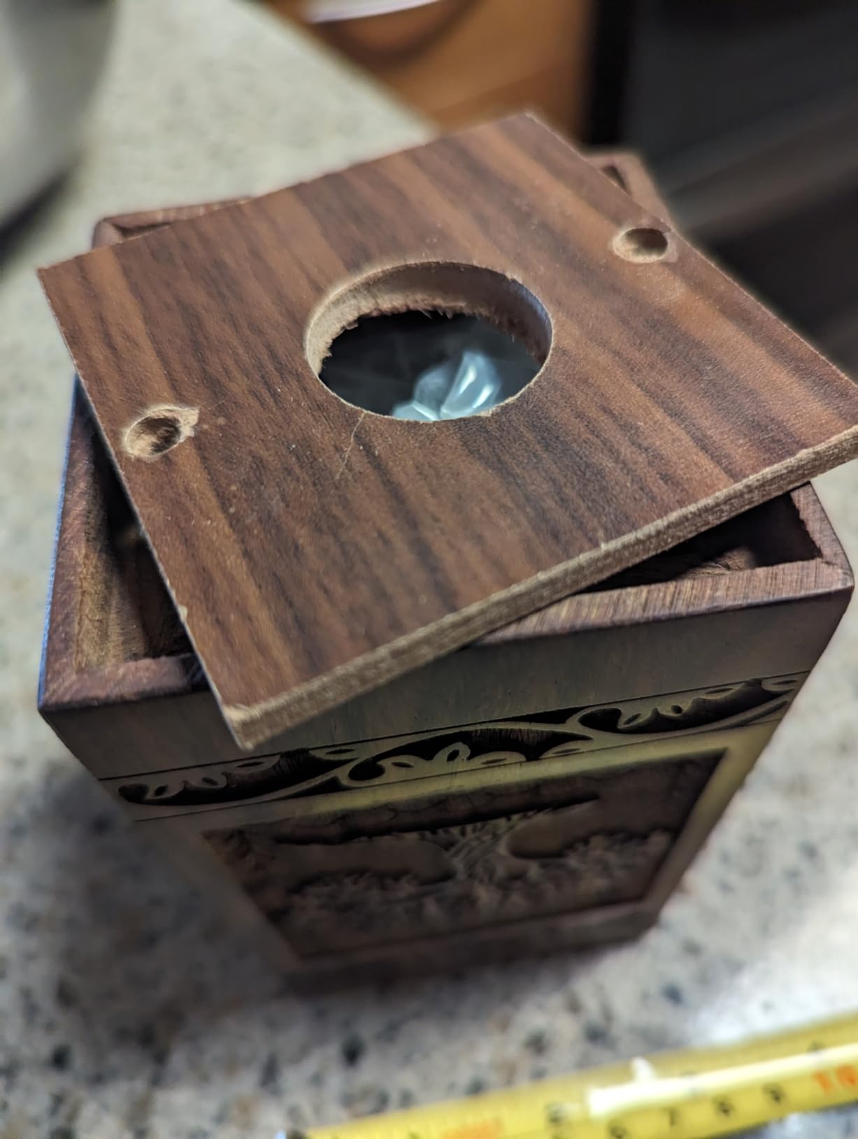 Hummingbird Wooden Keepsake Urn for Human Ashes, 20 cu in, Rosewood customer photo 2