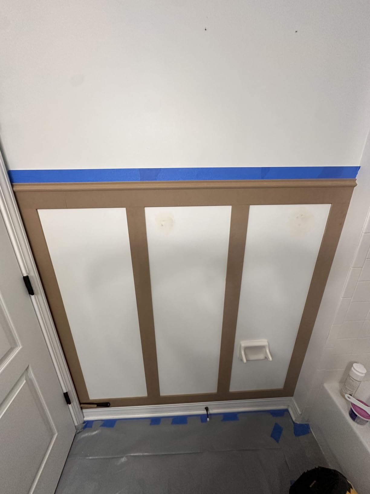 Art3d MDF Premade Paintable Board and Batten Wainscoting Kit, 189 x 54 in | Molding Slat with Edge Strip, Lightweight, Paintable, Impact-Resistant, Easy to Install, Ideal for Living Rooms, Bedrooms customer photo 1