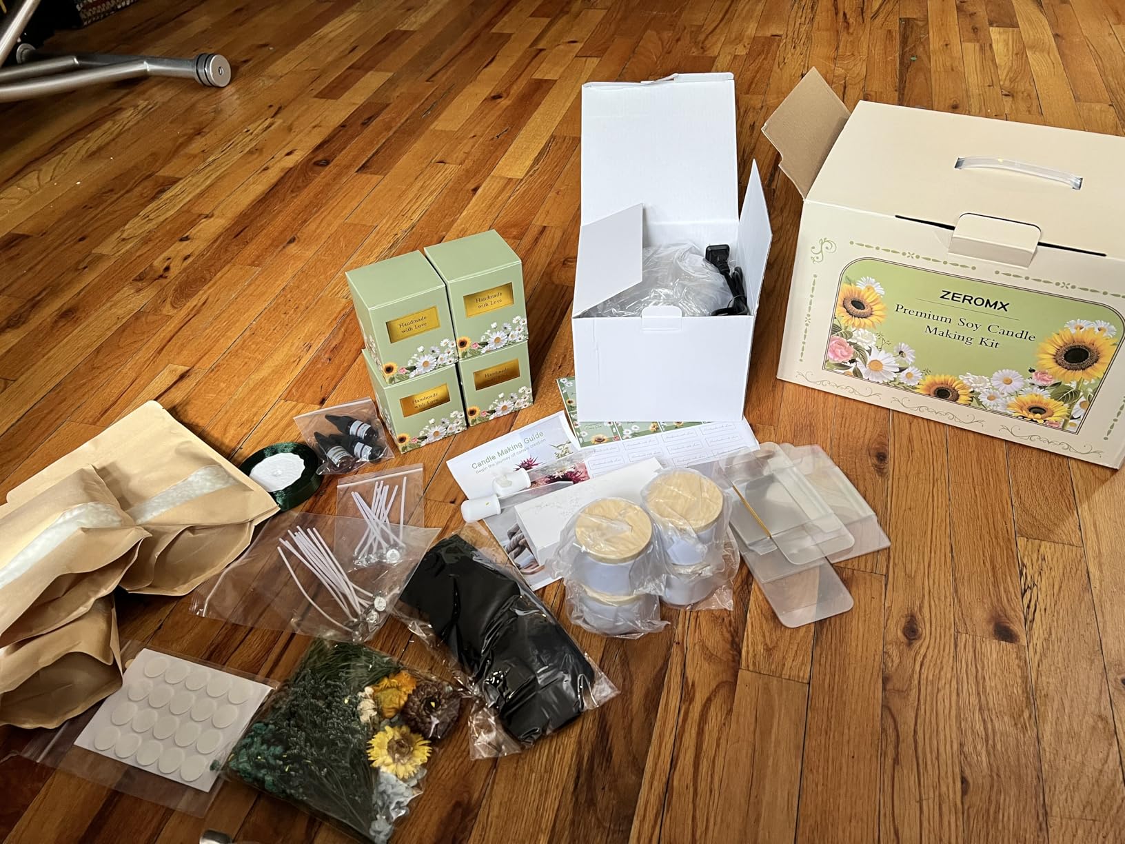 ZEROMX Candle Making Kit for Adult Beginners with Digital Wax Melting Pot | Premium candle craft supplies featuring candle molds & gift boxes. Complete DIY set for home decor and gift giving. customer photo 2