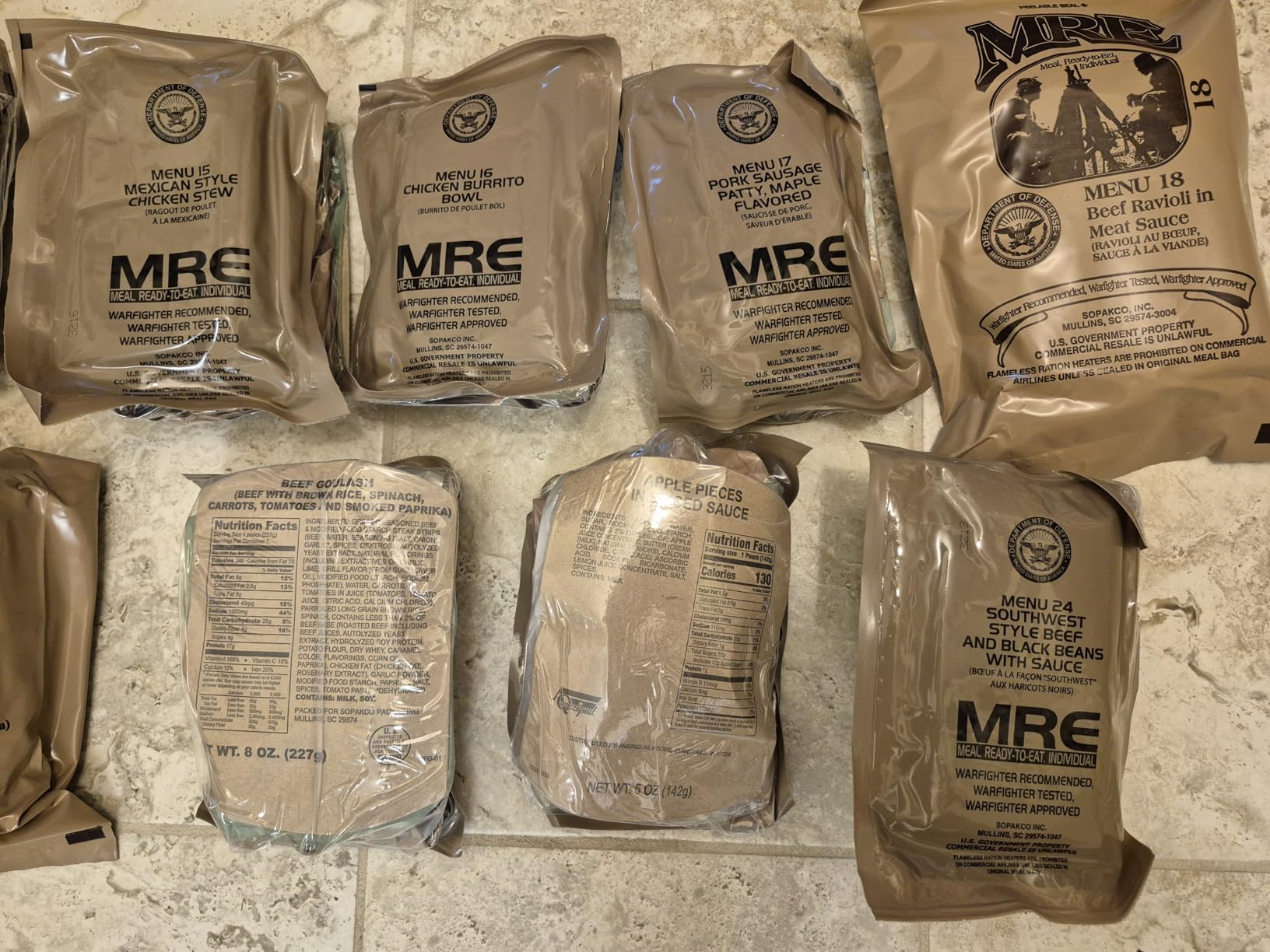 2026 Inspection MRE, U.S. MRE Meals, Emergency Supplies, Emergency Food Supply, Survival Food w/Flameless Heater, Ready Meals (Variety Pack of 24) – (A & B Case Fresh Stock) MREs have 10 Year Shelf Life From Inspection Date customer photo 2