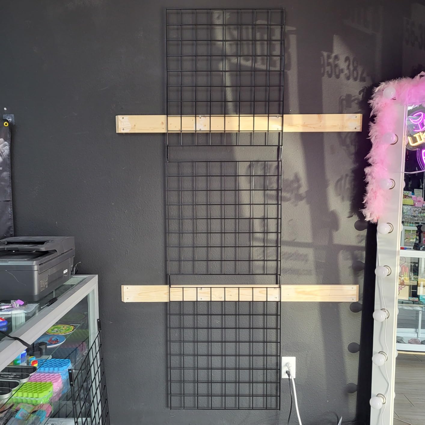 Grid Wall Commercial Grade Gridwall Panels - Heavy Duty Grid Panel for Any Retail Display Wall Grid 2' Width x 6' Height, White (Pack of 1) Easily Portable customer photo 1
