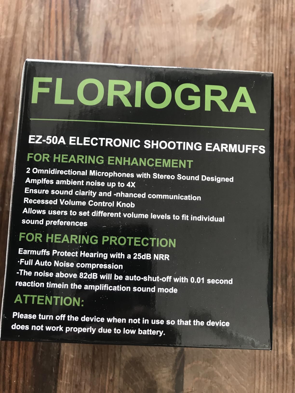 Floriogra Electronic Ear Protection for Shooting with 5X Sound Amplification, Active Ear Protection for Gun Range, NRR 23dB Hearing Protection for Shooters, Noise Reduction Headphones for Hunting customer photo 2
