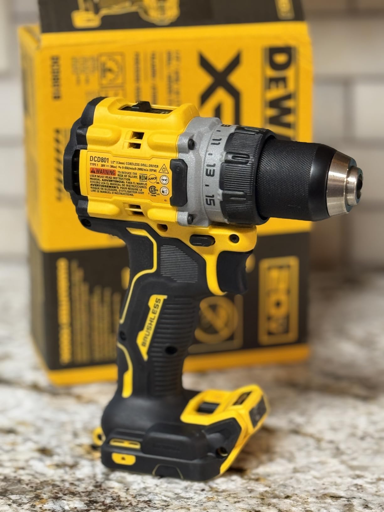 20V MAX XR Brushless Cordless 1/2 in. Drill/Driver (Tool Only) (DCD801B) customer photo 1