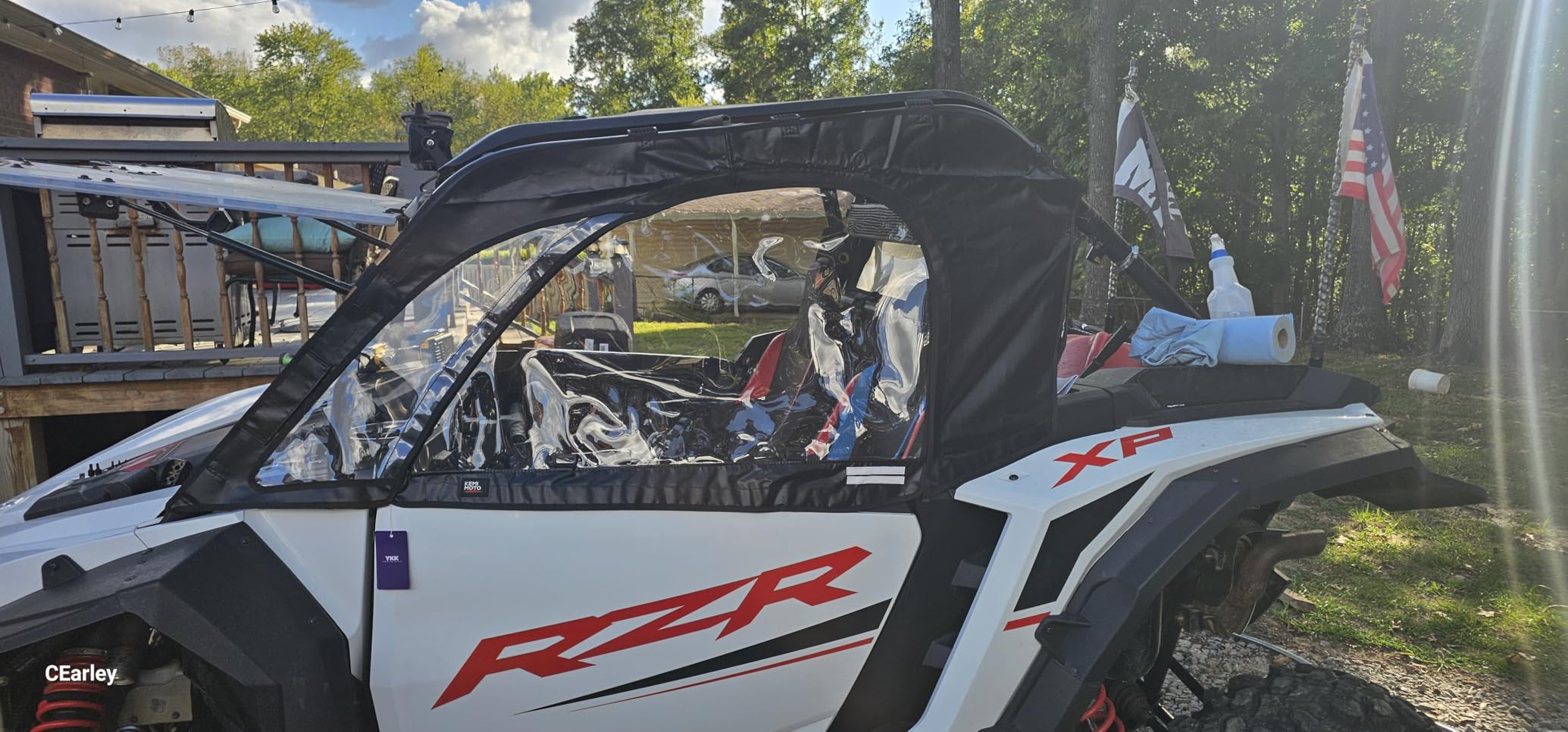 KEMIMOTO 2024+XP 1000 Soft Cab Enclosure YKK Zipper Side Upper Door Window | Compatible with Polaris RZR XP 1000 2 2024 2025+ Water-resistant Cab Enclosure Upper Windshield Accessories customer photo 1