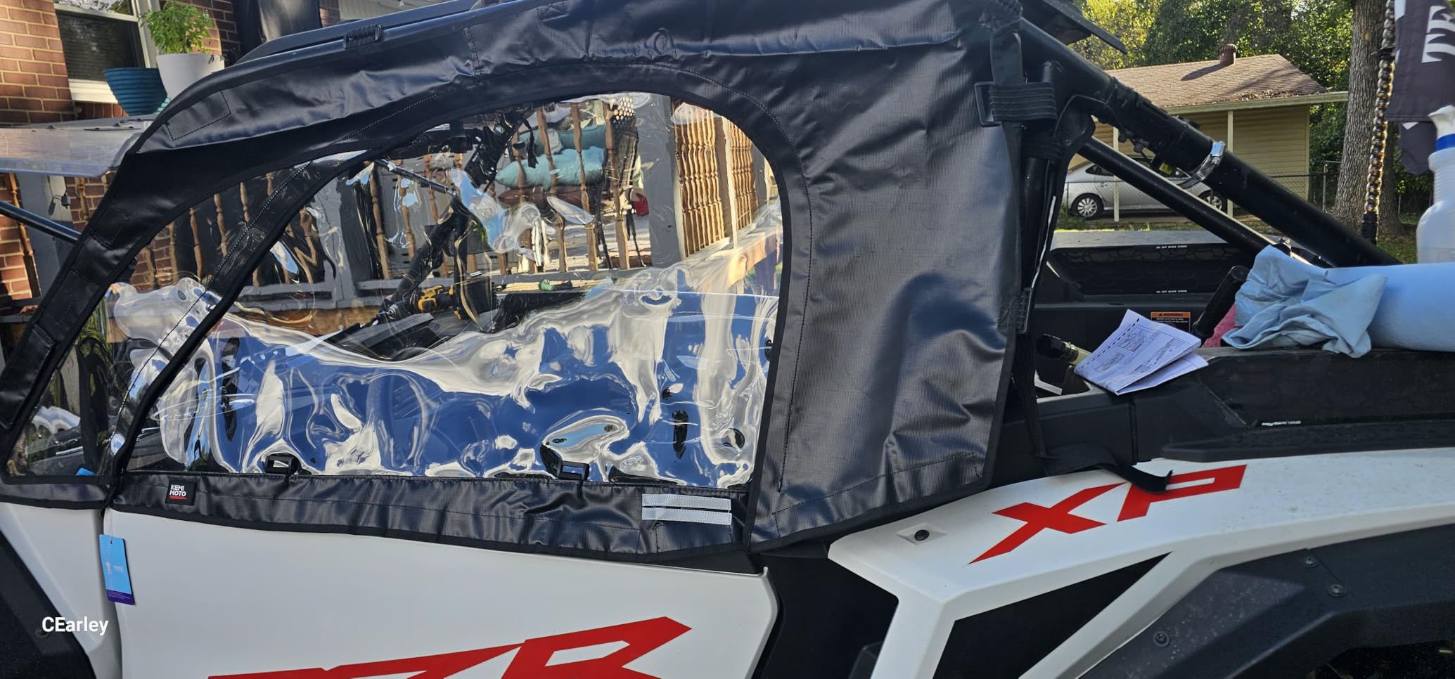 KEMIMOTO 2024+XP 1000 Soft Cab Enclosure YKK Zipper Side Upper Door Window | Compatible with Polaris RZR XP 1000 2 2024 2025+ Water-resistant Cab Enclosure Upper Windshield Accessories customer photo 2