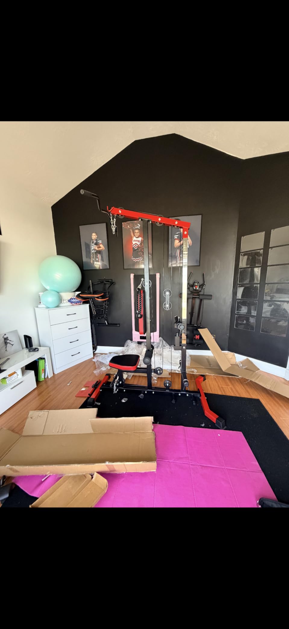 LS01 LAT Pulldown Machine, LAT Row Cable Machine with AB Crunch, LAT Tower with Cable Row Attachments, 3 in 1 Pulley Stations for Home Gym customer photo 1