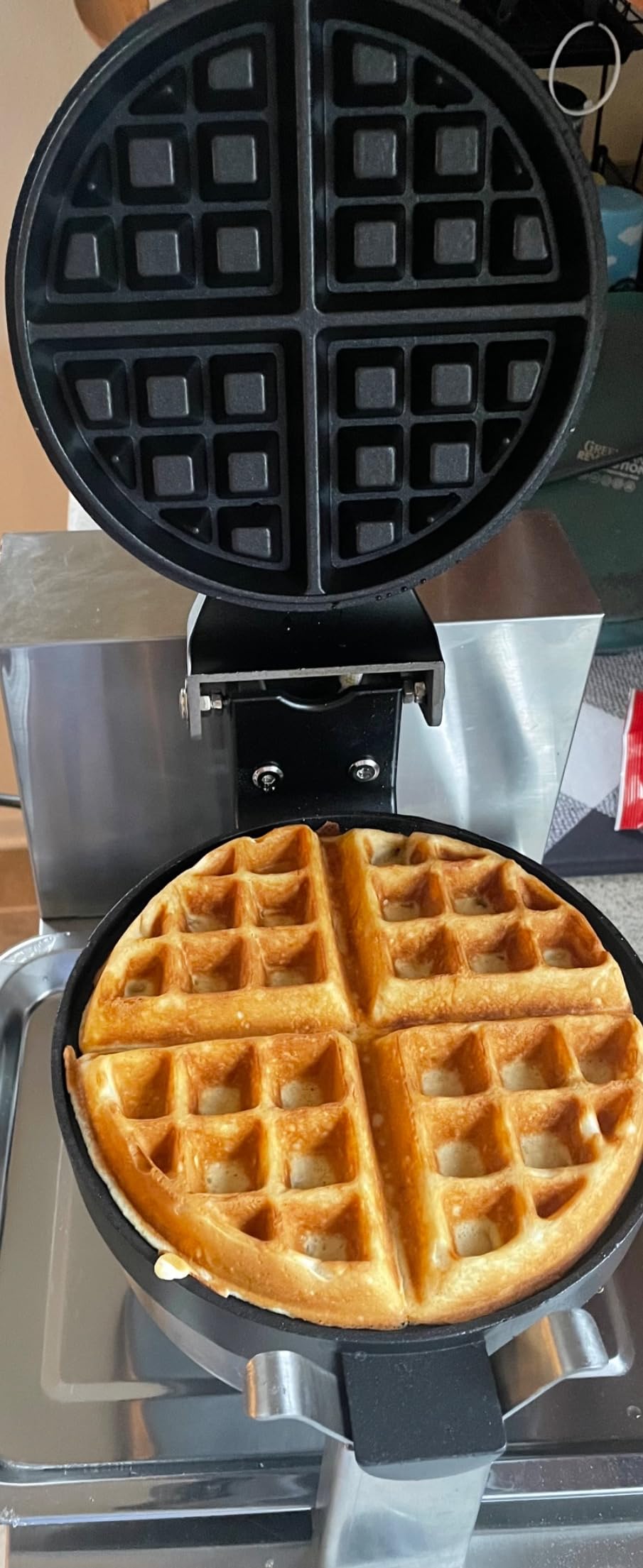 Commercial Belgian Waffle Maker - Rotating Double Waffle Maker w/Non-stick and 1.2 in Thick, Flip Belgian Waffle Machine w/ 122-572℉ Temp Range and Timer, Stainless Steel Waffle Iron, 2400W customer photo 1