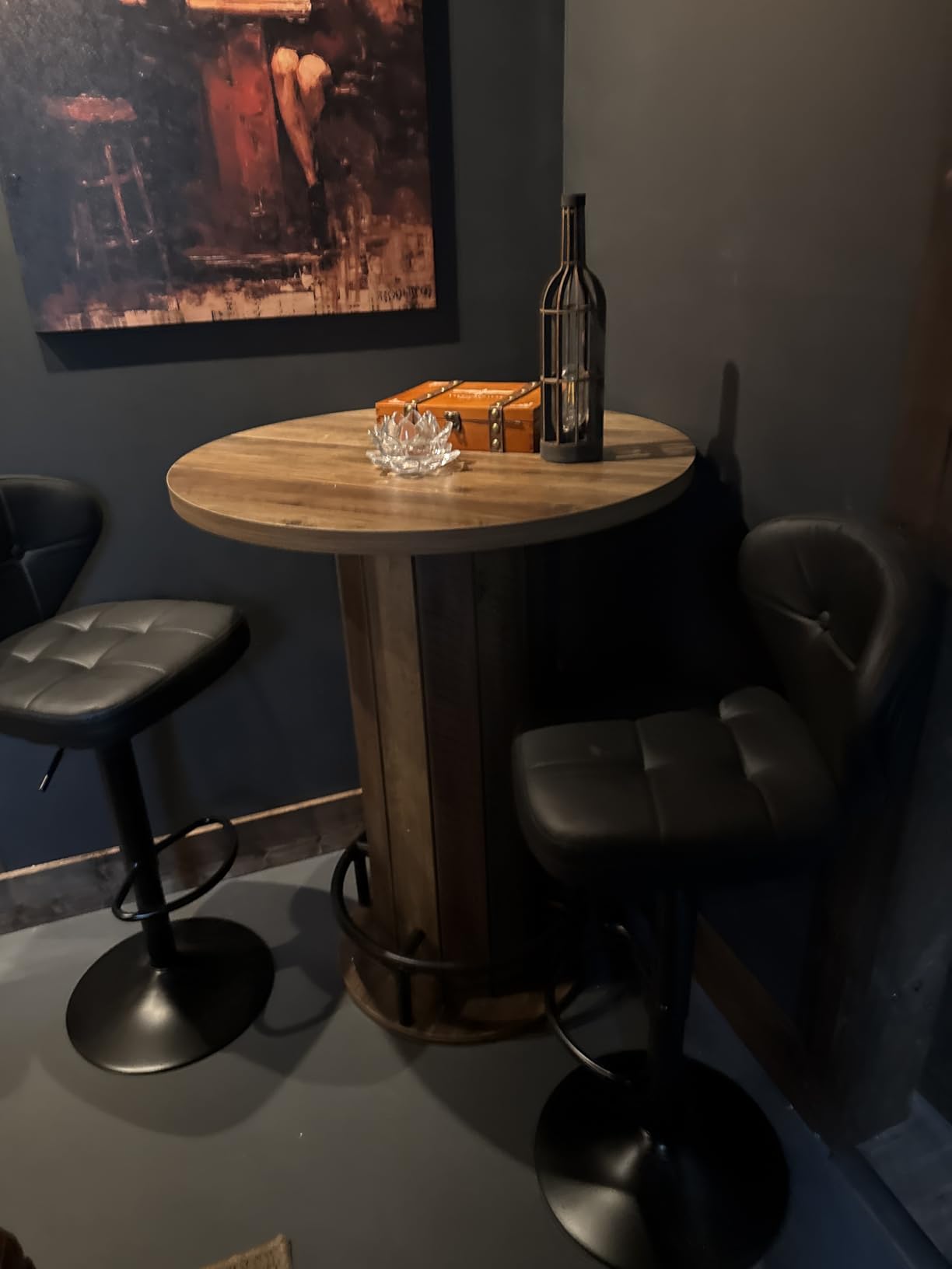 Tribesigns Round Bar Table, 39.4