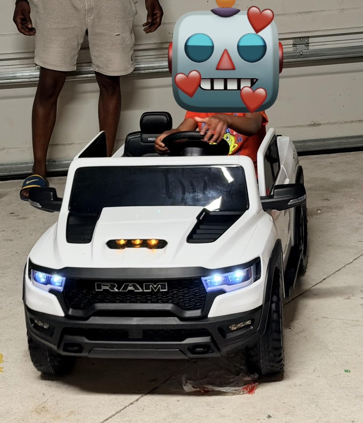First Ride On 24V Ride on Toys for Big Kids, Licensed RAM 1500 RHO Electric Car for Kids w/Remote Control, Ride on Truck w/Bluetooth, LED Lights, Truck Bed Storage, Gear Shifter & Soft Start customer photo 1