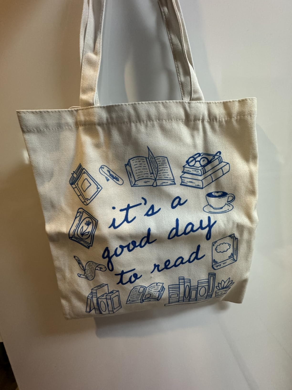 Book Lovers Gifts Tote Bag for Bookish Readers, Aesthetic Book Tote Bag for Librarian, Medium Size with Inner Pocket customer photo 2