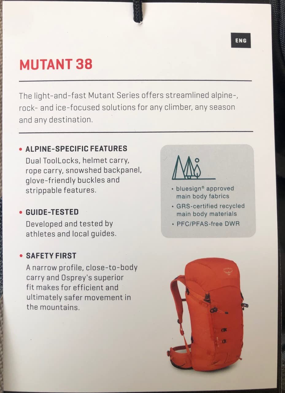 Osprey Mutant 38L Climbing Backpack, Blue M-L customer photo 2