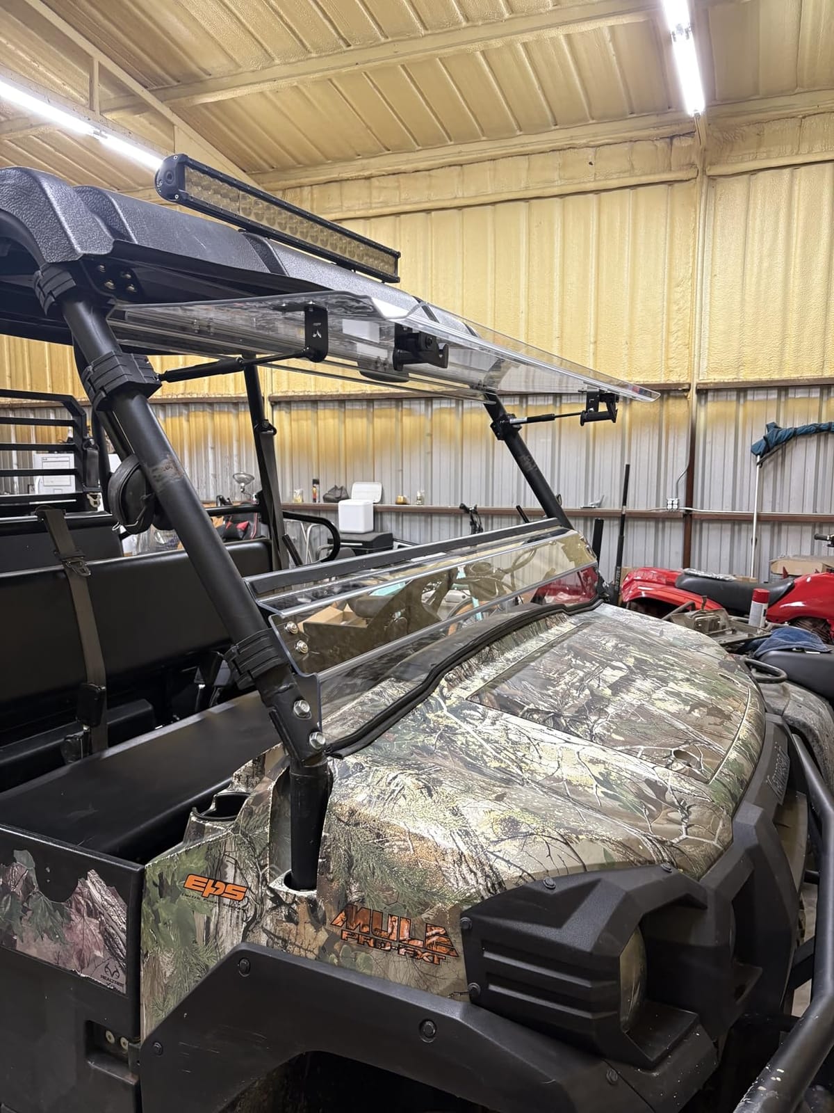 KEMIMOTO 3-in-1 UTV Flip Windshield Compatible with Kawasaki Mule Pro FXT FX DXT DX 2015-2026, Scratch-Resistant 1/4