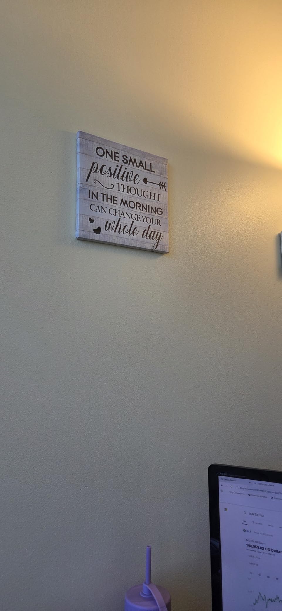 Motivational Quotes Wall Art Decor, Inspirational Graduation Decor Gift, Positive Canvas Posters Painting Artwork for Office Classroom Bedroom Home Decorations (8 X 8 Inches, Framed) customer photo 1