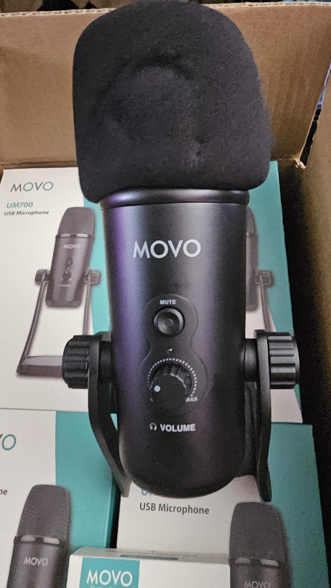 Movo 4-Person USB Podcast Equipment Bundle - 4 Condenser Mics, Hub & Case | Built-in Headphone Monitoring. Plug-and-play with Zoom, OBS & Audacity on Mac/Windows. Ideal for interviews & streaming. customer photo 2