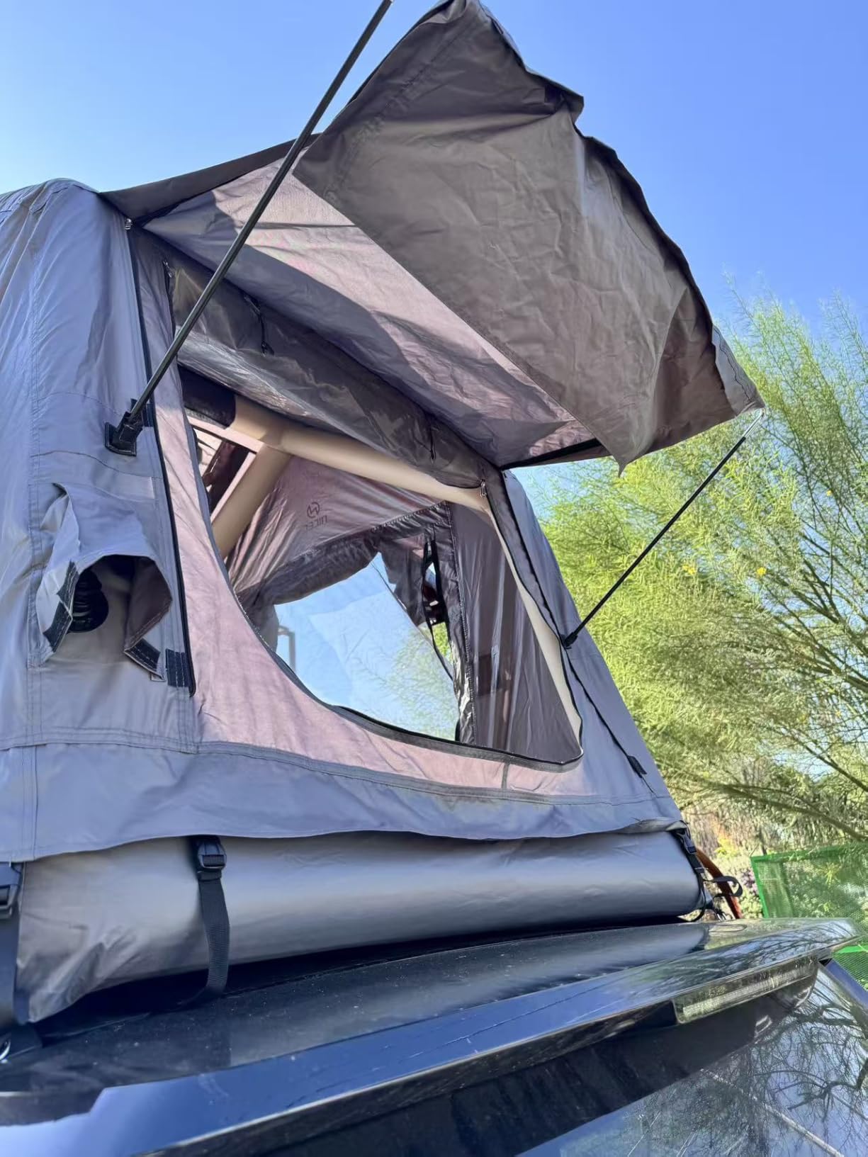Nice C Inflatable Rooftop Tent, SUV Truck Car Roof Tent (Black & Grey) | Overland Tent, Air Mattress & Ladder, Easy Setup, Pop-Up Camping Tent, Pump Included, Waterproof, Windproof customer photo 2