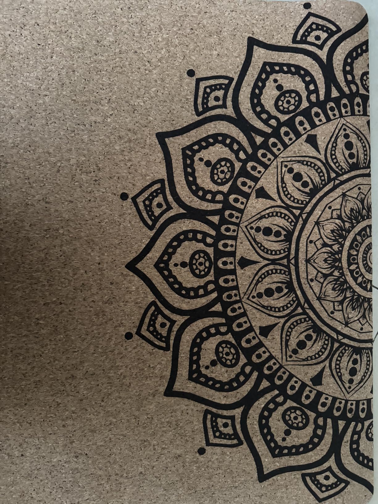 Luxury Cork Yoga Mat - Non Slip, Extra Thick Grip. Thicker, Longer, and Wider for More Comfort and Support. Tough Enough For Hot Yoga. Natural, Non Toxic, and Eco Friendly. Optional Alignment Lines. customer photo 1