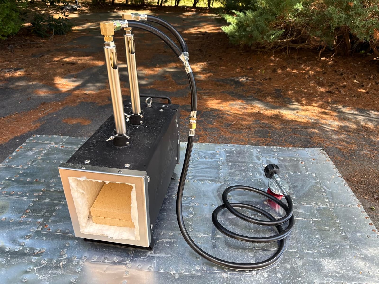 MMasters 3 Burner Propane Forge Kit | Extended Square Design, 2600°F, Triple Burner, Knife Making, Blacksmithing, Metalworking customer photo 2