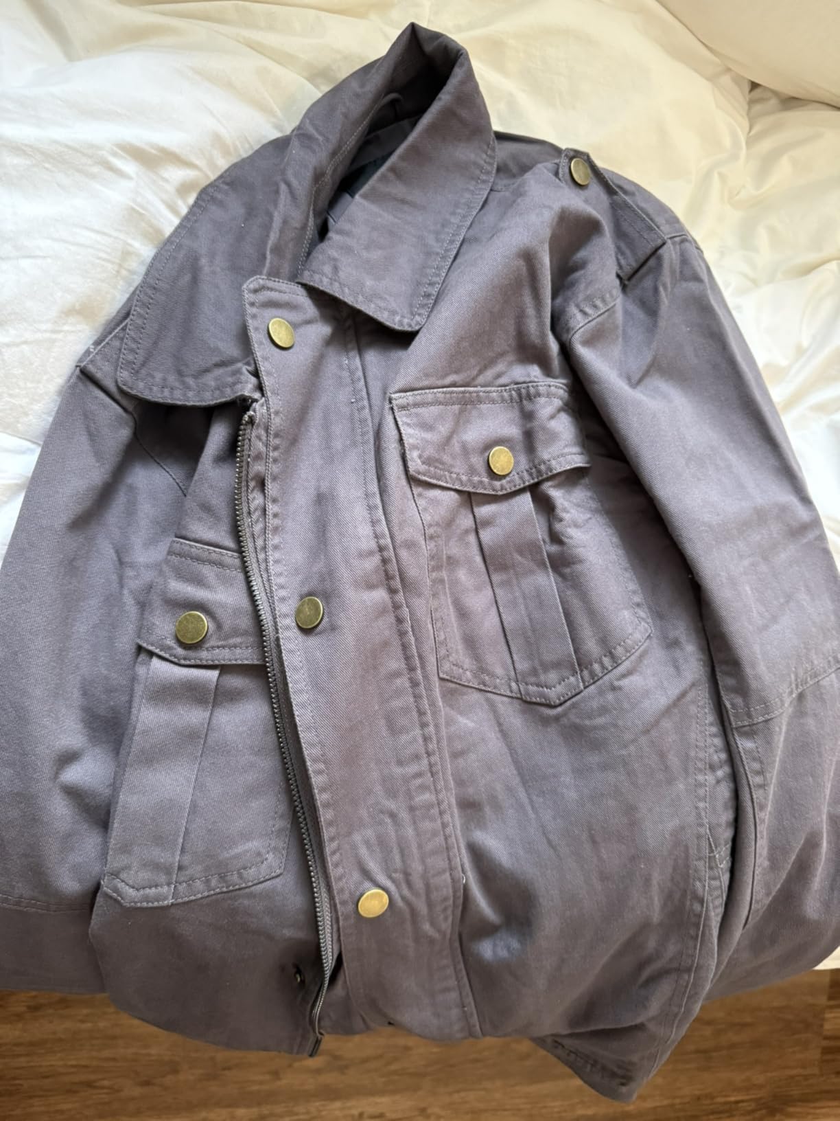 Men's Military Jacket Cotton Lightweight Coats Canvas Field Work Bomber Casual Stylish Fall Spring Outerwear customer photo 1