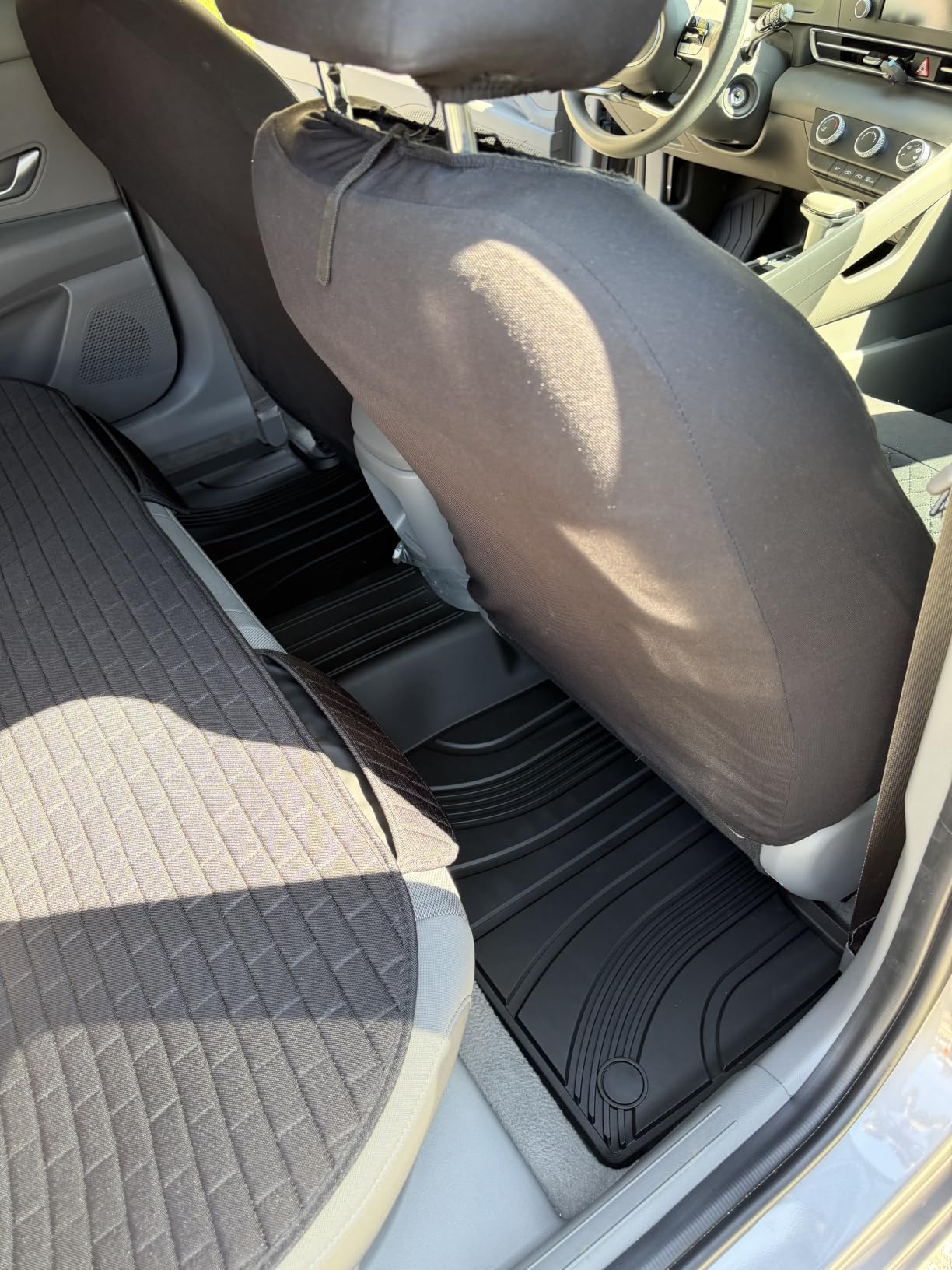 3W Floor Mats, Cargo & Backrest Mats for Kia Telluride 2020-2025, 7&8 Seats | TPE All Weather Custom Fit Full Set Covers Every Row, No Gaps Or Shifting, Black customer photo 2