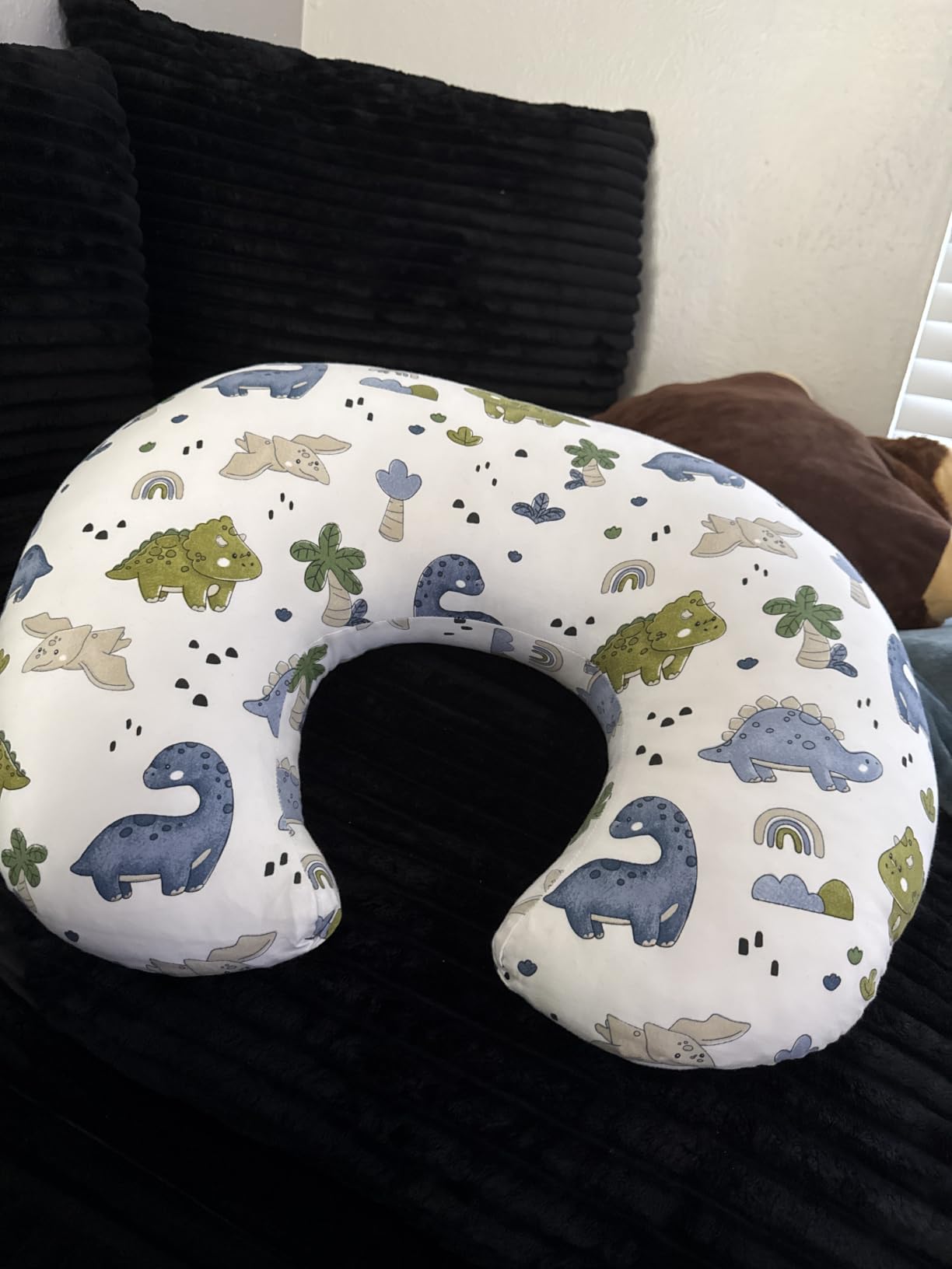 Nursing Pillow & Breastfeeding Pillow - Ergonomic C-Shape for Breastfeeding & Bottle Feeding, Standard Size Breathable with Washable Cover, Hypoallergenic, Tummy Time & Sitting Support (0-12 Months) customer photo 2