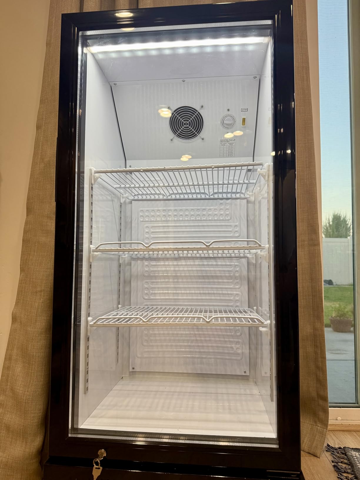 Commercial Beverage Refrigerator, 7.4 Cu. Ft.,Stainless Steel | Stainless Steel Back Bar Cooler with LOW-E Sliding Glass Doors, 36-47°F Control, Auto Defrost, Adjustable Shelves and Lock customer photo 1
