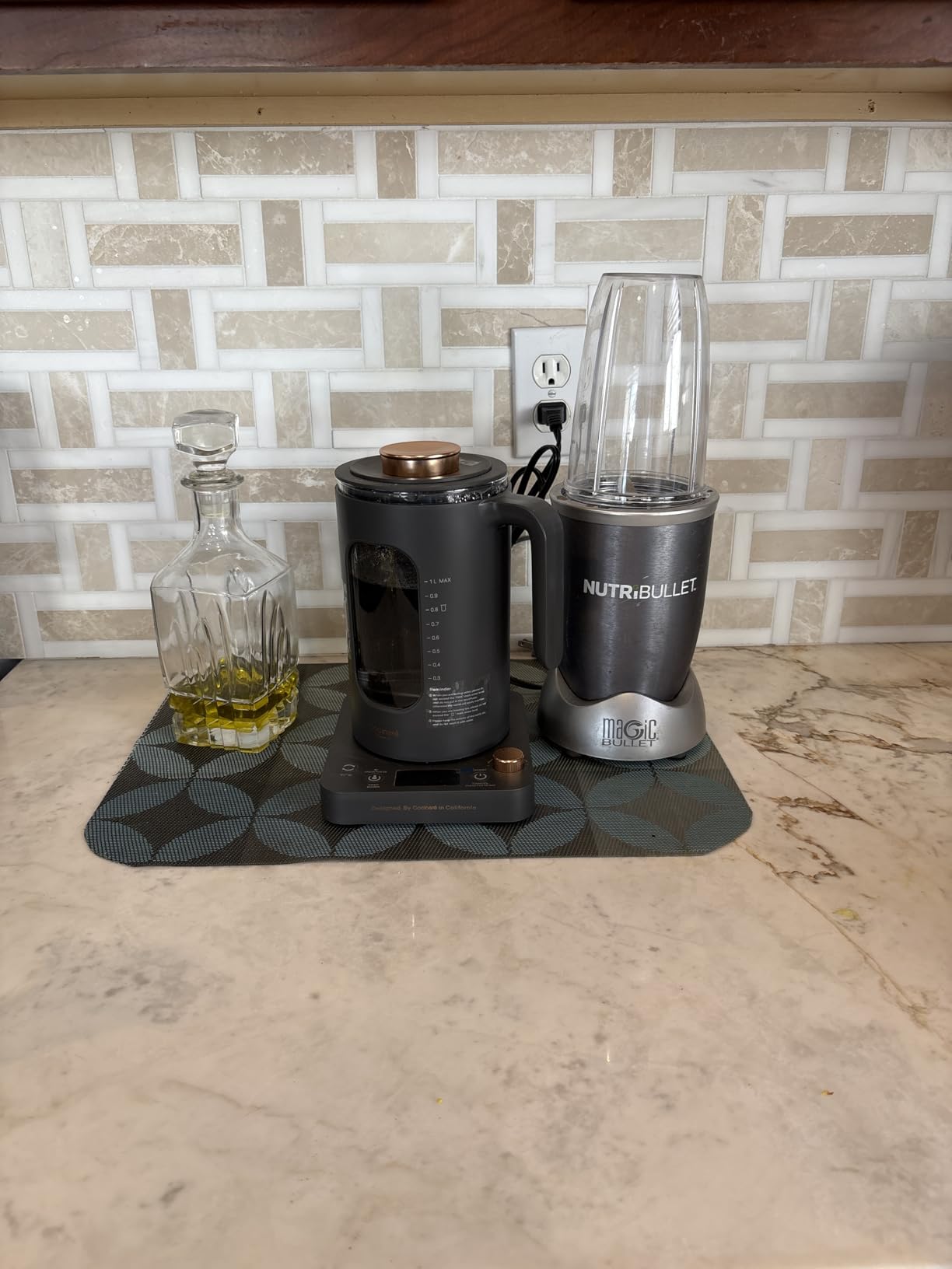 INTASTING Electric Tea Kettle with Infuser, ±1℉ Temperature Control, 1 Liter | Fast Heating, BPA-Free Glass, Easy to Clean, Keep-warm, Auto shut-off, Wood customer photo 1