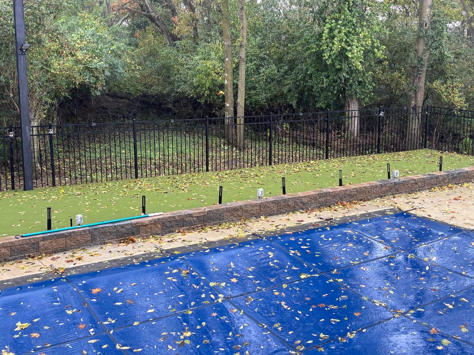 Pool Safety Cover for Inground Pools, Heavy-Duty Winter Pool Cover, Rectangle Mesh/Solid Swimming Pool Covers, Triple Stitched for High Strength & UV Protection, Blue customer photo 1