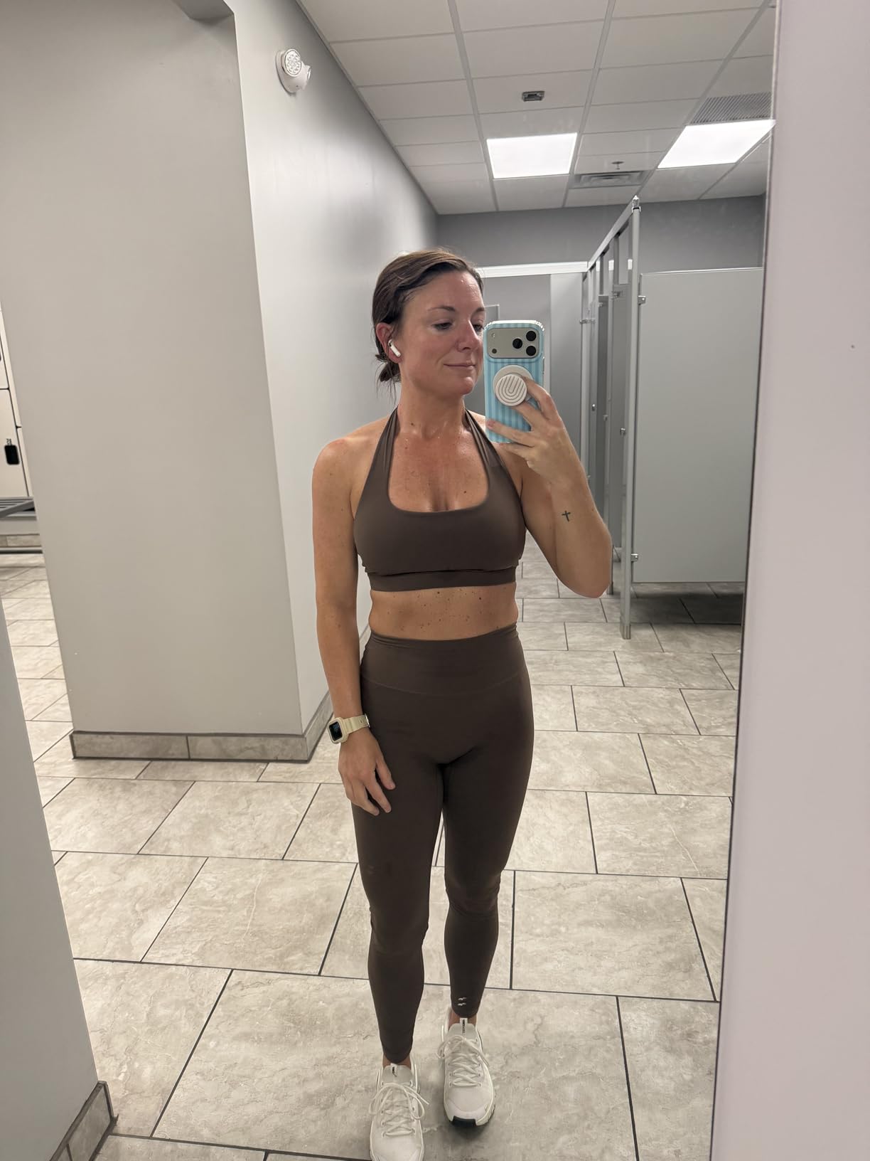 2 Piece Workout Sets for Women Halter Sports Bras Gym Sets Booty Leggings Outfits customer photo 1