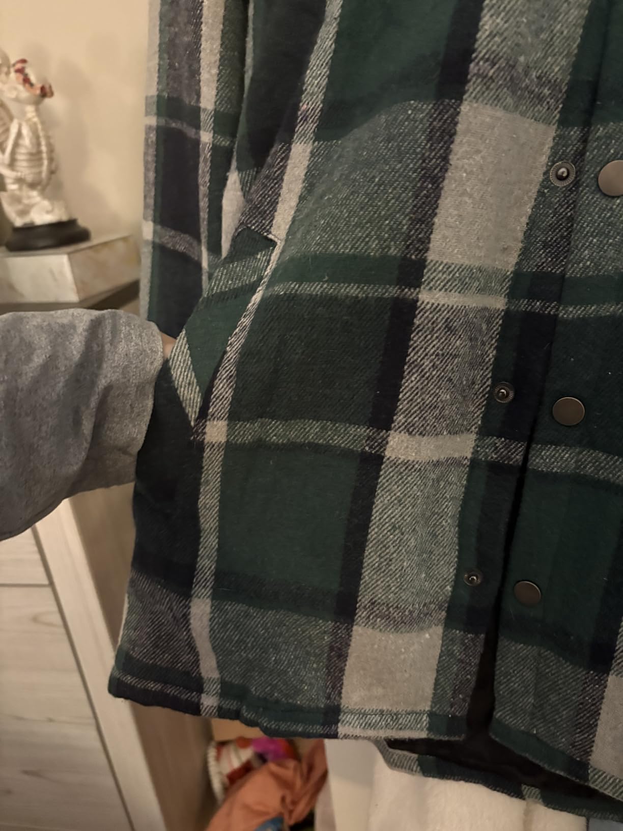 COOFANDY Men's Flannel Shirt Jackets Quilted Lined Plaid Jacket Long Sleeve Button Down Thick Winter Outwear Shackets customer photo 2