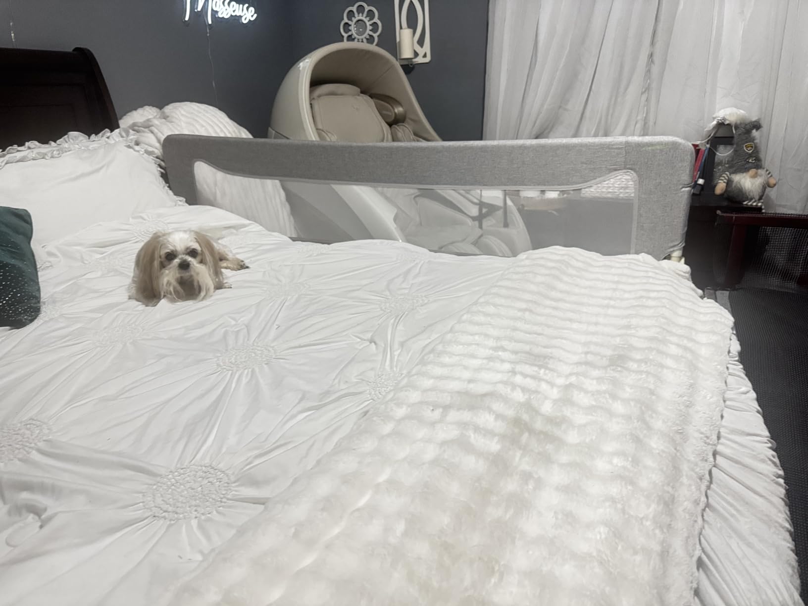 Foldable Bed Rail for Toddlers, 71in Reinforced Carbon Steel Frame&Connectors, Breathable Cationic Fabric - Safety Toddler Bed Rails for Queen, King, Twin, Full, No-Tool Setup customer photo 1