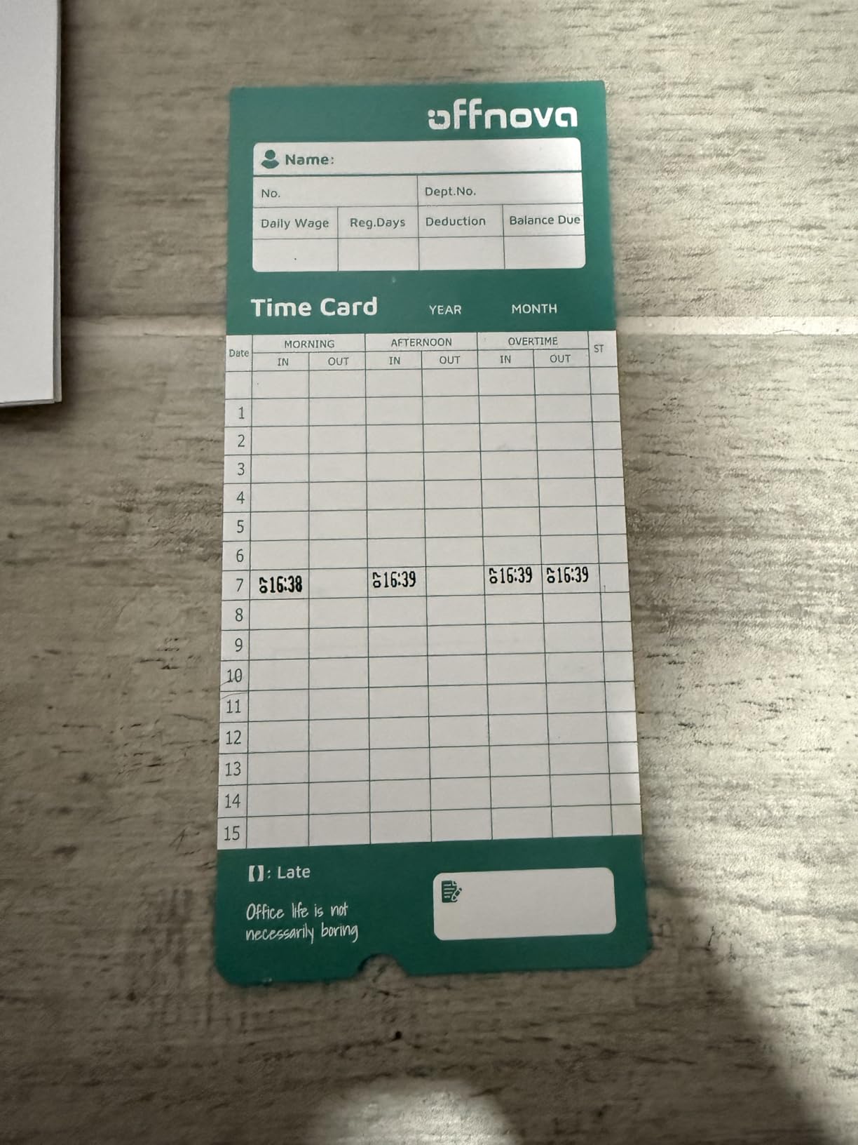 OFFNOVA Thermal Time Clock for Employees Small Business, No Ink Ribbons or Network Needed, in/Out Time Attendance Machine with 50 Time Cards, White customer photo 1