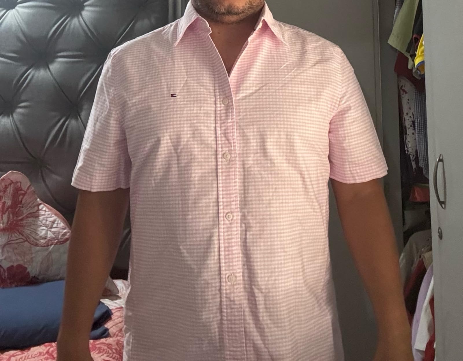 Tommy Hilfiger Men's Short Sleeve Oxford Shirts in Regular Fit, Men's Button Down Shirts customer photo 1