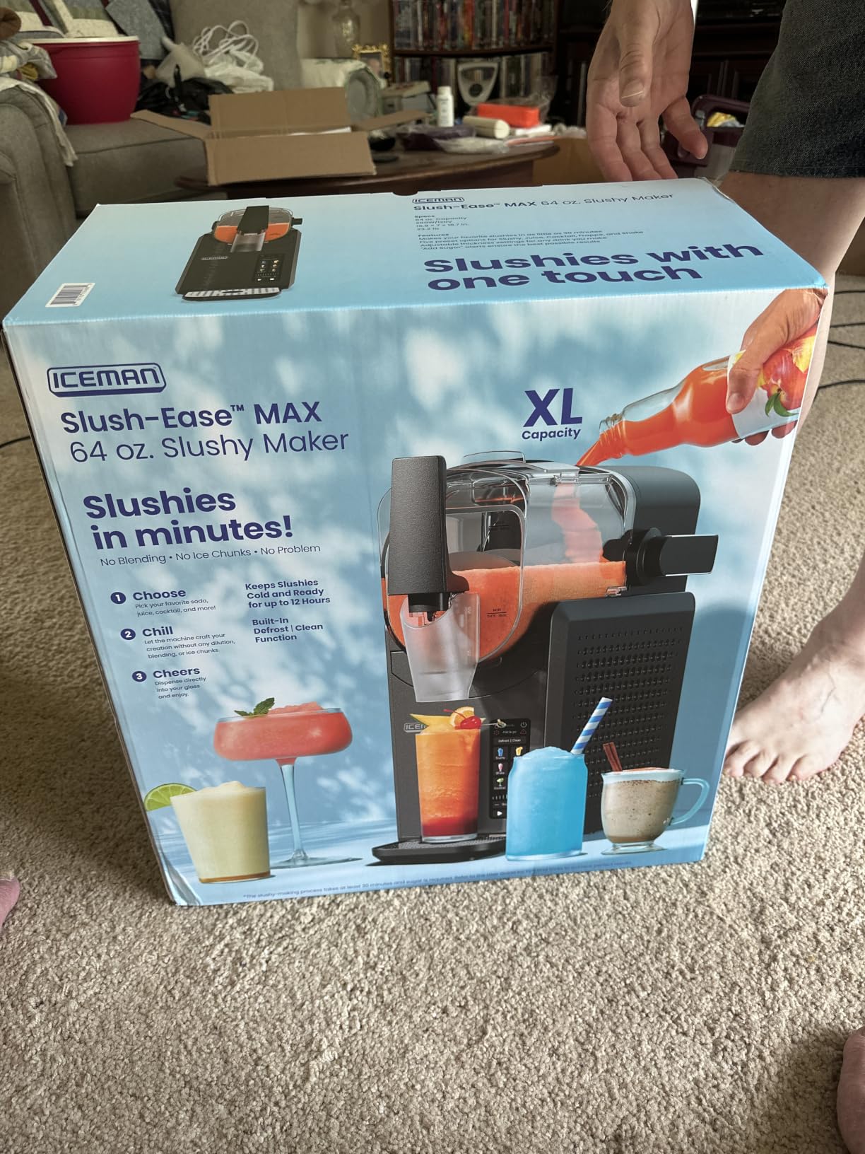 Iceman by Chefman Slush-Ease MAX 90oz Slushie Machine, 64oz Liquid Capacity Frozen Drink Maker & Slushy Machine with 5 Presets and LED Display customer photo 1