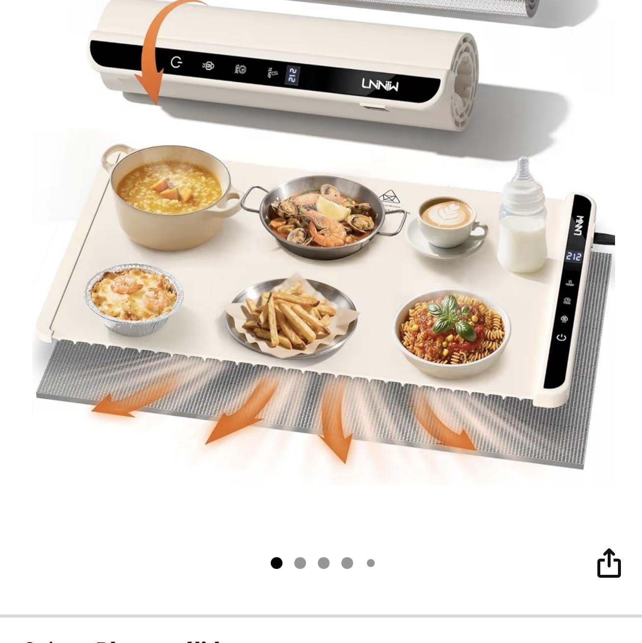 Warming Mat for Food, 6 Temperature & 6 Timer Settings, Food Warmer Chafing Dishes for Buffet, Gatherings, Parties, Everyday Use customer photo 1