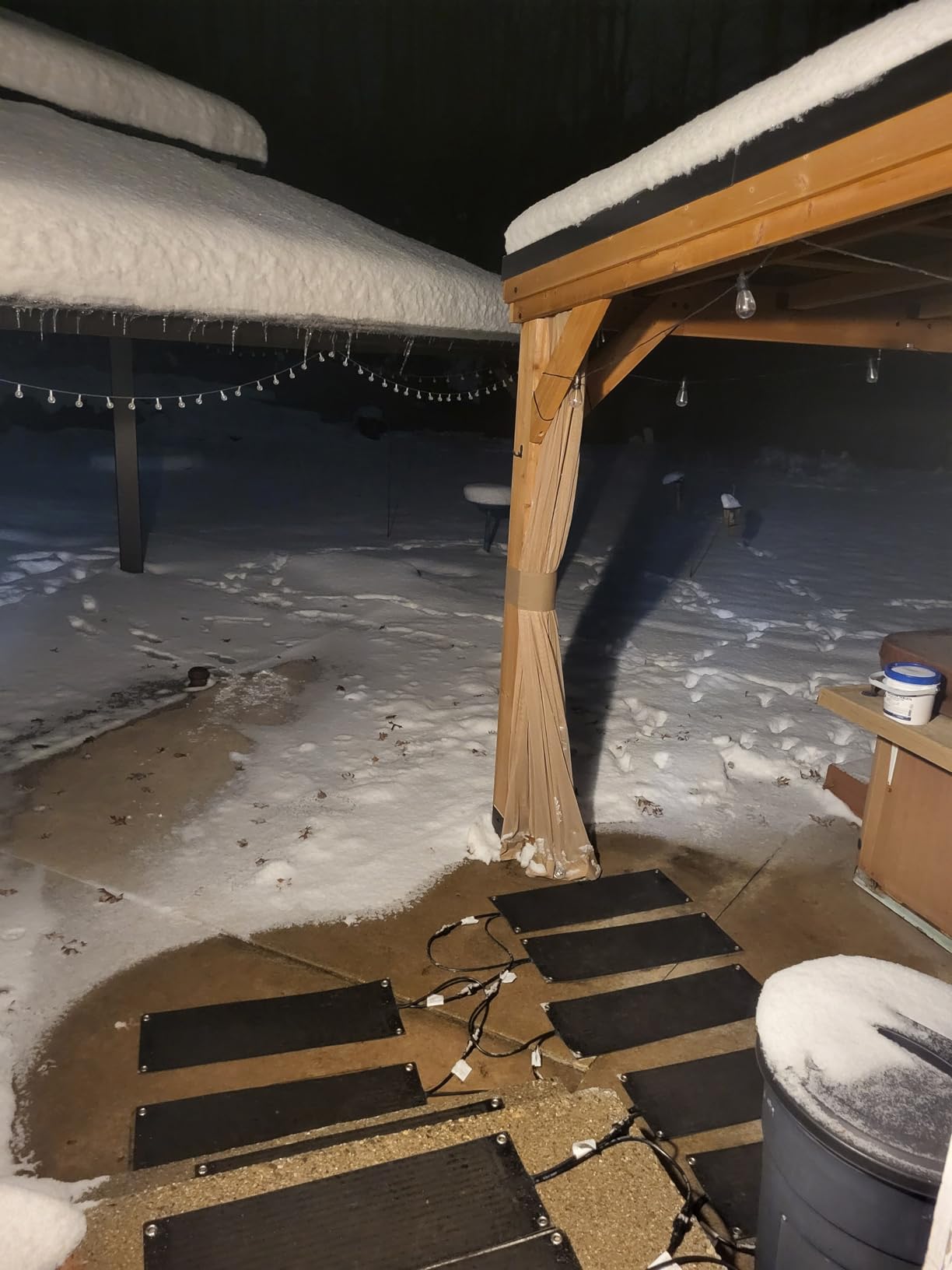 3 Pcs Heated Snow Melting Mats, 10 x 30 in No-Slip Rubber Heated Outdoor Mats, Snow and Ice Melting Mats for Winter Outdoor Stairs, Steps, Doorways,Walkways, Driveway, 2 in/h Melting Speed customer photo 2