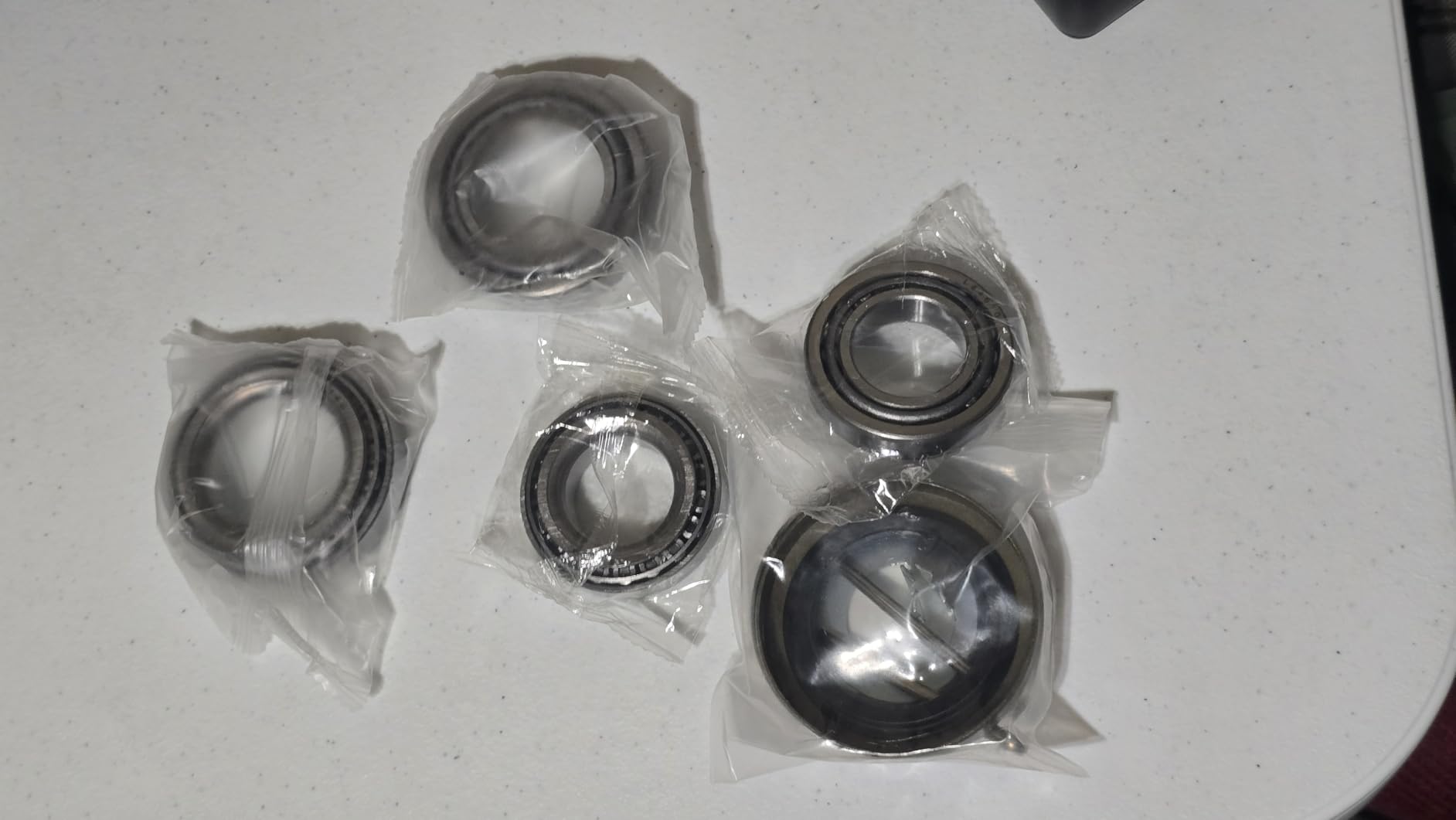 2 Pack Trailer Bearings Kit, High Speed and Rotary Quiet, L68149 L44649 Trailer Axle Bearings Kit, Fits for 1-3/8'' to 1-1/16'' 3500 Lbs Trailer Axle 1.719'' Grease Seal 10-19#84 Spindle customer photo 1