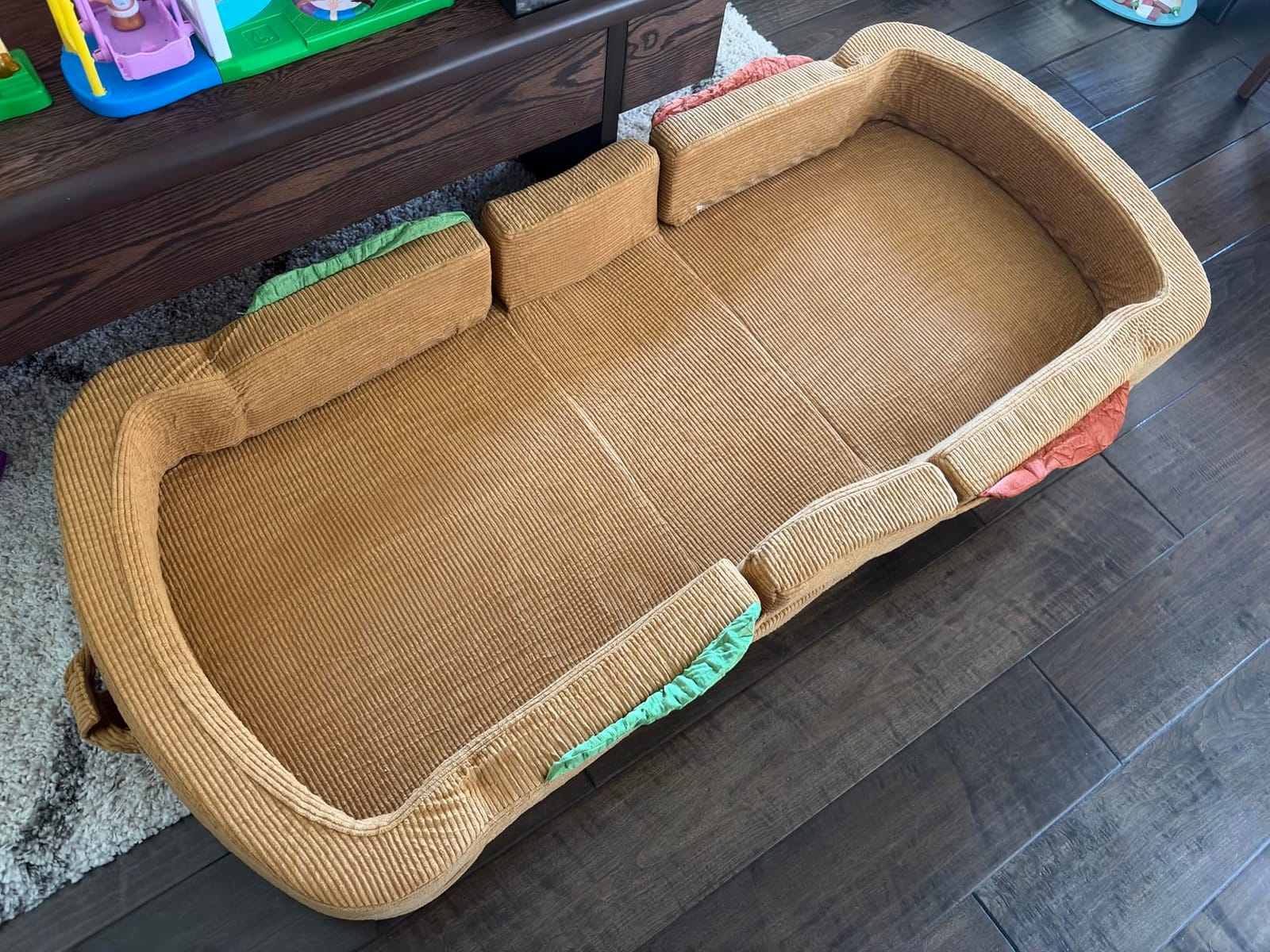 Toddler Travel Bed Sandwich Style - Portable Toddlers Floor Beds, Foldable Soft Foam Travel Bed for Baby and Kid, Washable Cover Toddler Cot with Safety Rail for Travel, Home/Travel Sleep customer photo 1