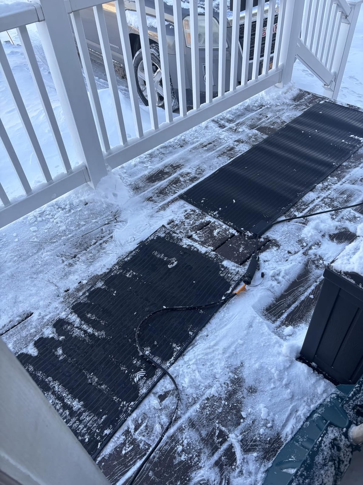 Snow Melting Mats Outdoor 20 x 60 inch | Non-Slip Heated Outdoor Mats 338W 120V, Heated Driveway Mats with UL and ETL Certificate Power Cord, Suitable for Most Entryways customer photo 1