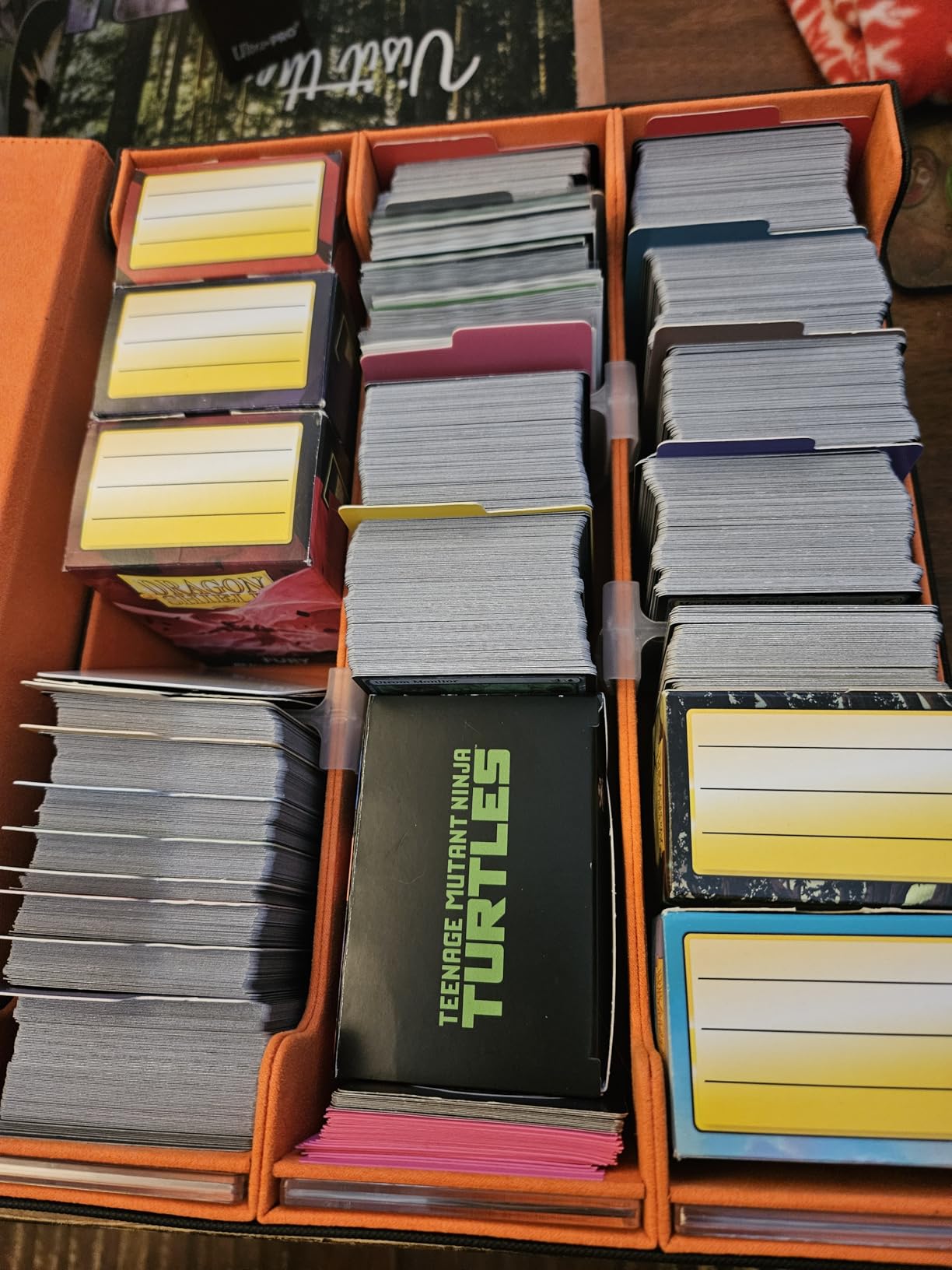 3-Row Trading Card Storage Box, Bulk Cards Case for 2400+ Mtg tcg Magic Playing Game Card Organizer, Commander Deck Box with 3 Supports & 24 Dividers customer photo 1