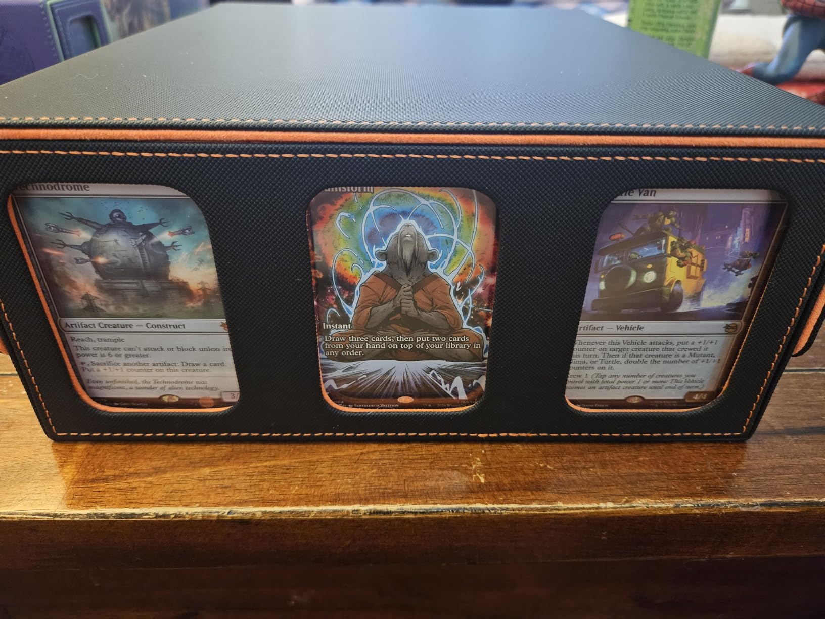 3-Row Trading Card Storage Box, Bulk Cards Case for 2400+ Mtg tcg Magic Playing Game Card Organizer, Commander Deck Box with 3 Supports & 24 Dividers customer photo 2