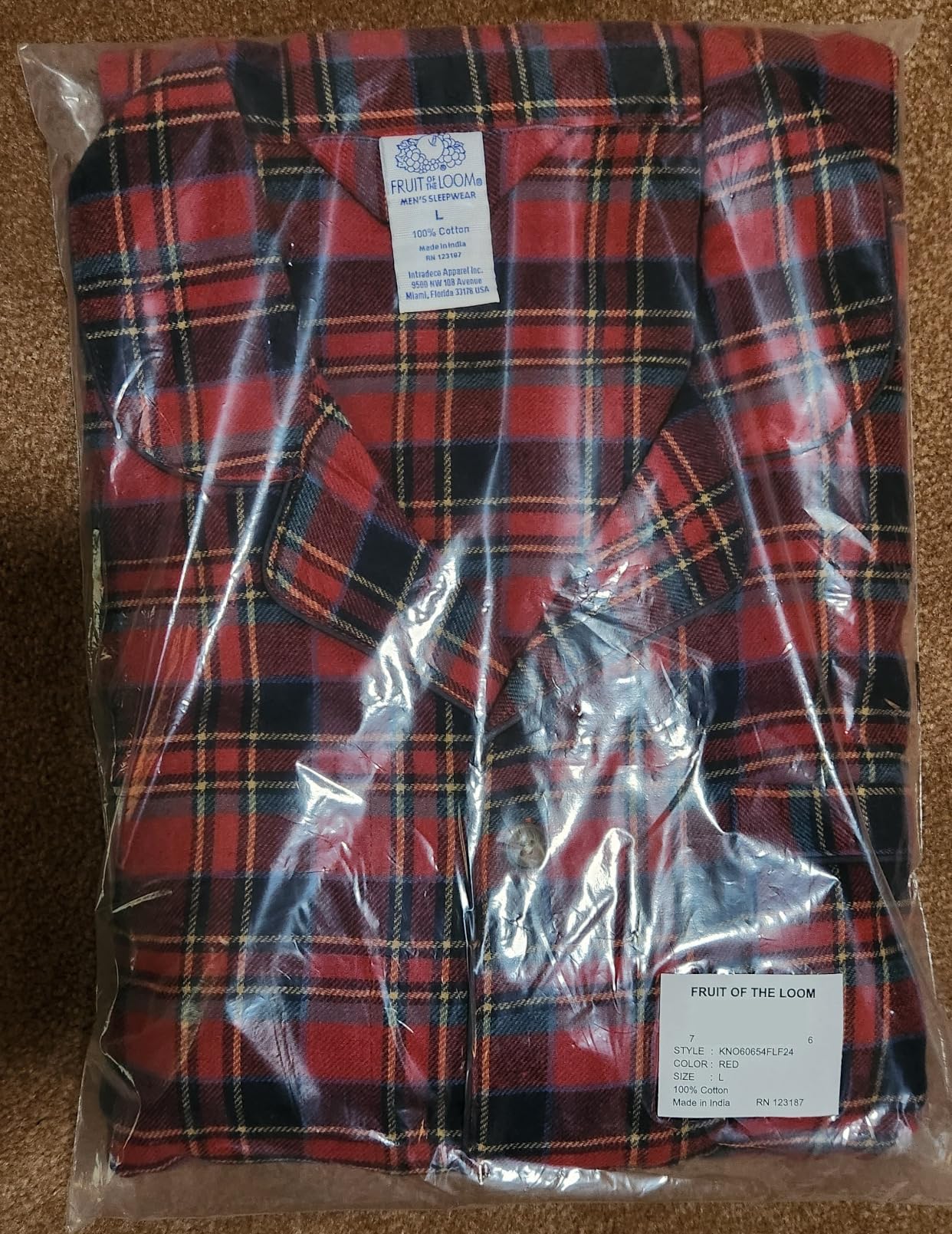 Fruit of the Loom Men's Flannel Pajama Sleep Set customer photo 2