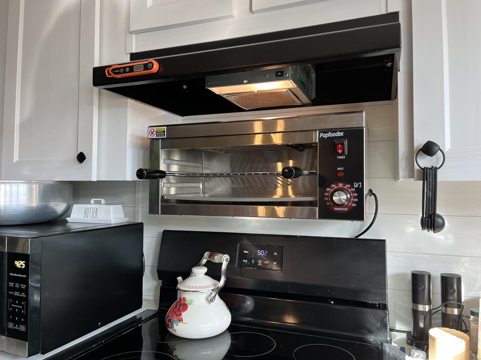 Salamander Broiler, 1500W Electric Cheese Melter w/ 550F Heating and Stainless Steel Body, Commercial Broiler w/Removable Crumb Tray customer photo 1
