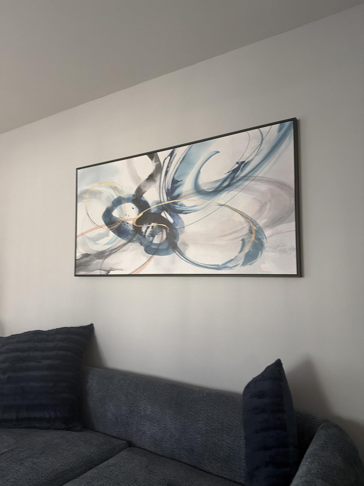 KLAKLA Abstract Wall Art 86x39 Inches - Huge Canvas Picture Wall Decor Living Room Oversized Artwork for Walls Bedroom Office Decoration Modern Frame Wall Art customer photo 1